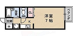 ハイツプレステージ 1Kの間取図画像