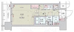 ベラジオレガシー葛野大路八条 1Kの間取図画像
