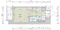 ベラジオレガシー葛野大路八条 1Kの間取図画像