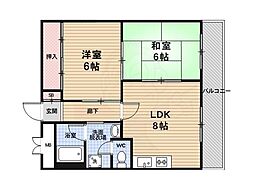 ロイヤルコーポ 2LDKの間取図画像