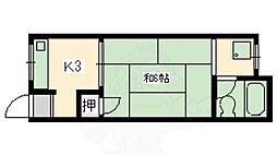京屋ハイツ 1Kの間取図画像