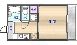インペリアル有栖川 ワンルームの間取図画像