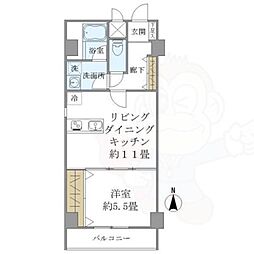 キンブリッジ壬生西院駅前 1LDKの間取図画像