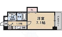 HF四条河原町レジデンス 1Kの間取図画像