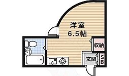 シャトレ花園 ワンルームの間取図画像
