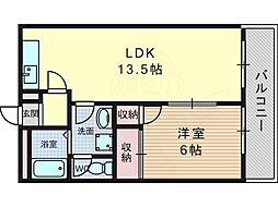 ベルジュール小嶋 1LDKの間取図画像