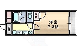 アンブラッセ2 1Kの間取図画像