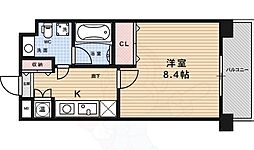 キアーラ御所 1Kの間取図画像