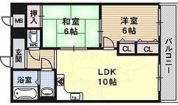 グレイパレスロック・ワン 2LDKの間取図画像