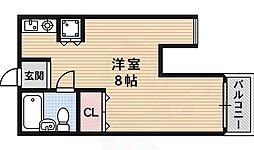 メゾンシャトレ ワンルームの間取図画像