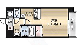 プレサンス京都烏丸NEXT 1Kの間取図画像