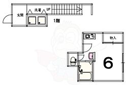 スペース東野 1Kの間取図画像