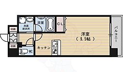 ベラジオ烏丸御池2 ワンルームの間取図画像
