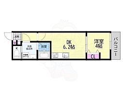 ARCA桂川 1DKの間取図画像