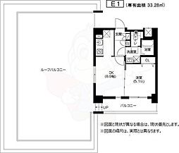 アーバネックス室町 1DKの間取図画像