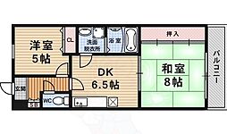 ルミエール沼田 2DKの間取図画像