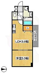 エスペランストリイ 1LDKの間取図画像