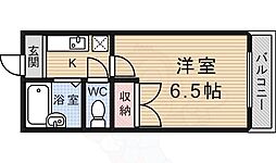 メゾン桃栄 1Kの間取図画像