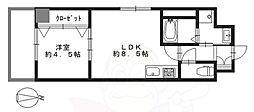 クレマチス28 1DKの間取図画像