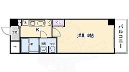 SWISS京都堀川WEST 1Kの間取図画像