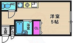 ウエストロードハイツ坂本 1Kの間取図画像