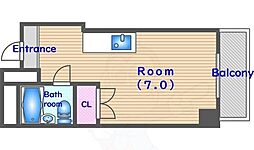 サンプロスパビル ワンルームの間取図画像