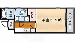 サイト京都西院 1Kの間取図画像