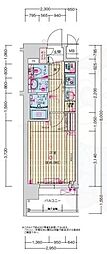 プレサンス京都室町通紫水 1Kの間取図画像