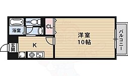 グランドールA 1Kの間取図画像