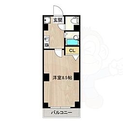サムティ上堀川 1Kの間取図画像