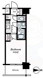 プレサンスTHEKYOTO澄華 1Kの間取図画像