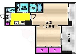 グランレブリー洛西口 1Kの間取図画像