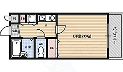 グランデ御池 1Kの間取図画像