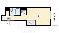 メゾンドリュート ワンルームの間取図画像