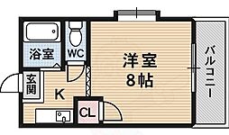メゾングリーンピア 1Kの間取図画像