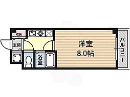 ブランベージュ桂 1Kの間取図画像