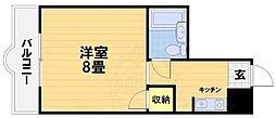 エスポワール雅 1Kの間取図画像