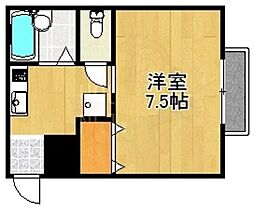 畠山ハイツ 1Kの間取図画像