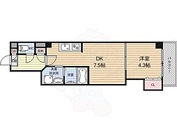 アメイジング桂 1DKの間取図画像