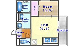 プランドールT 1LDKの間取図画像