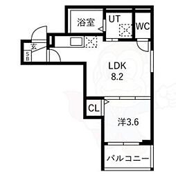 F SSECIA RAPIDE 1LDKの間取図画像