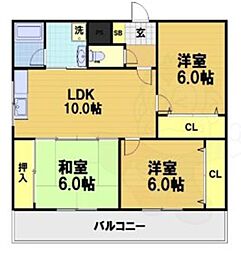 MOグロリーエイト 3LDKの間取図画像