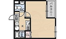 メゾンメロディア 1Kの間取図画像