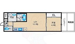 MONOCOMODOWEST 1LDKの間取図画像