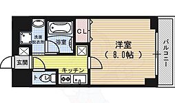 アスヴェル京都堀川高辻 1Kの間取図画像