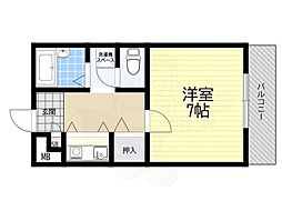 ドルチェ21 1Kの間取図画像
