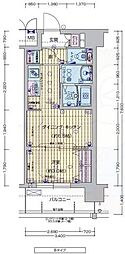 プレサンスTHEKYOTO粋都 1DKの間取図画像