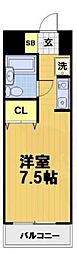 コモド長岡京 ワンルームの間取図画像
