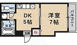 セピアハイツ大宮 1DKの間取図画像