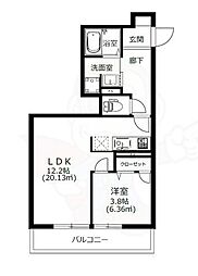 Condominio481 1LDKの間取図画像